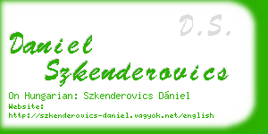 daniel szkenderovics business card